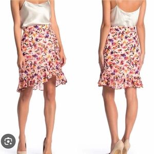 NWT Catherine Malandrino Garden Floral Ruffle
Hem Elastic Waist Pull on Skirt L